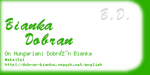 bianka dobran business card